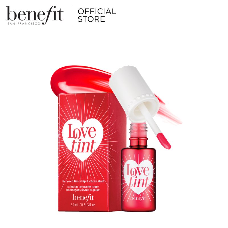 Son tint Benefit Lovetint  Fiery-red tinted lip & cheek stain 6ml