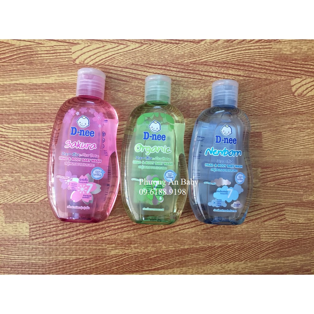 Tắm gội toàn thân em bé Dnee 200ml (dưới 3 tuổi)