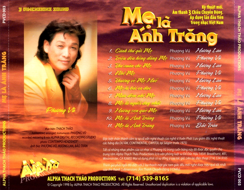 bộ 6 đĩa cd nhạc phượng vũ 1