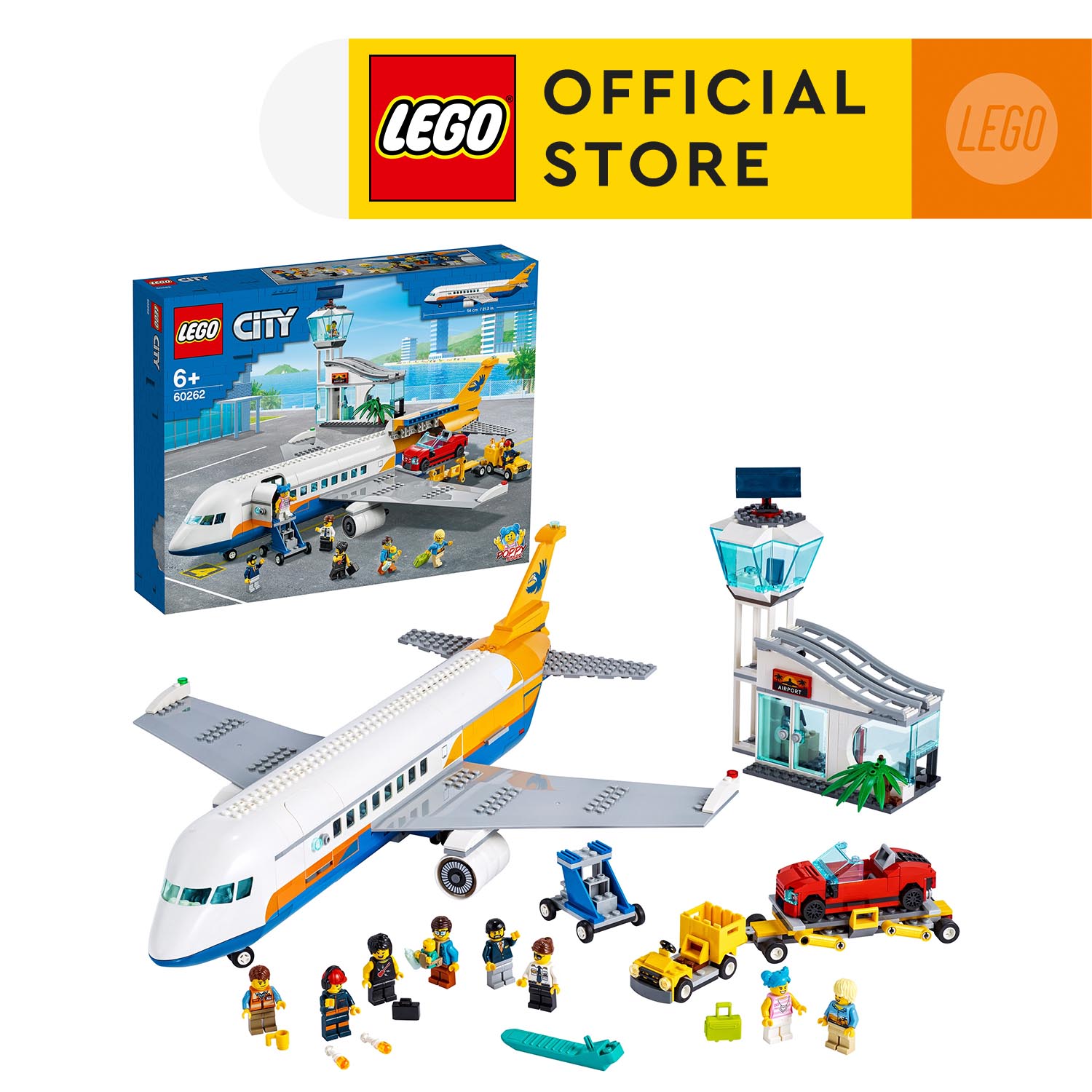 LEGO CITY 60262 Máy Bay Chuyên Chở Hành Khách ( 669 Chi tiết) Bộ gạch đồ chơi lắp ráp cho trẻ em