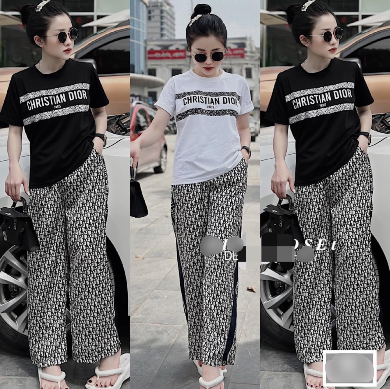 ❗❗Set bộ áo cotton + quần lụa