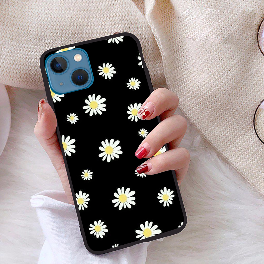 Ốp lưng iphone 13 viền dẻo tpu bst hoạ tiết hoa