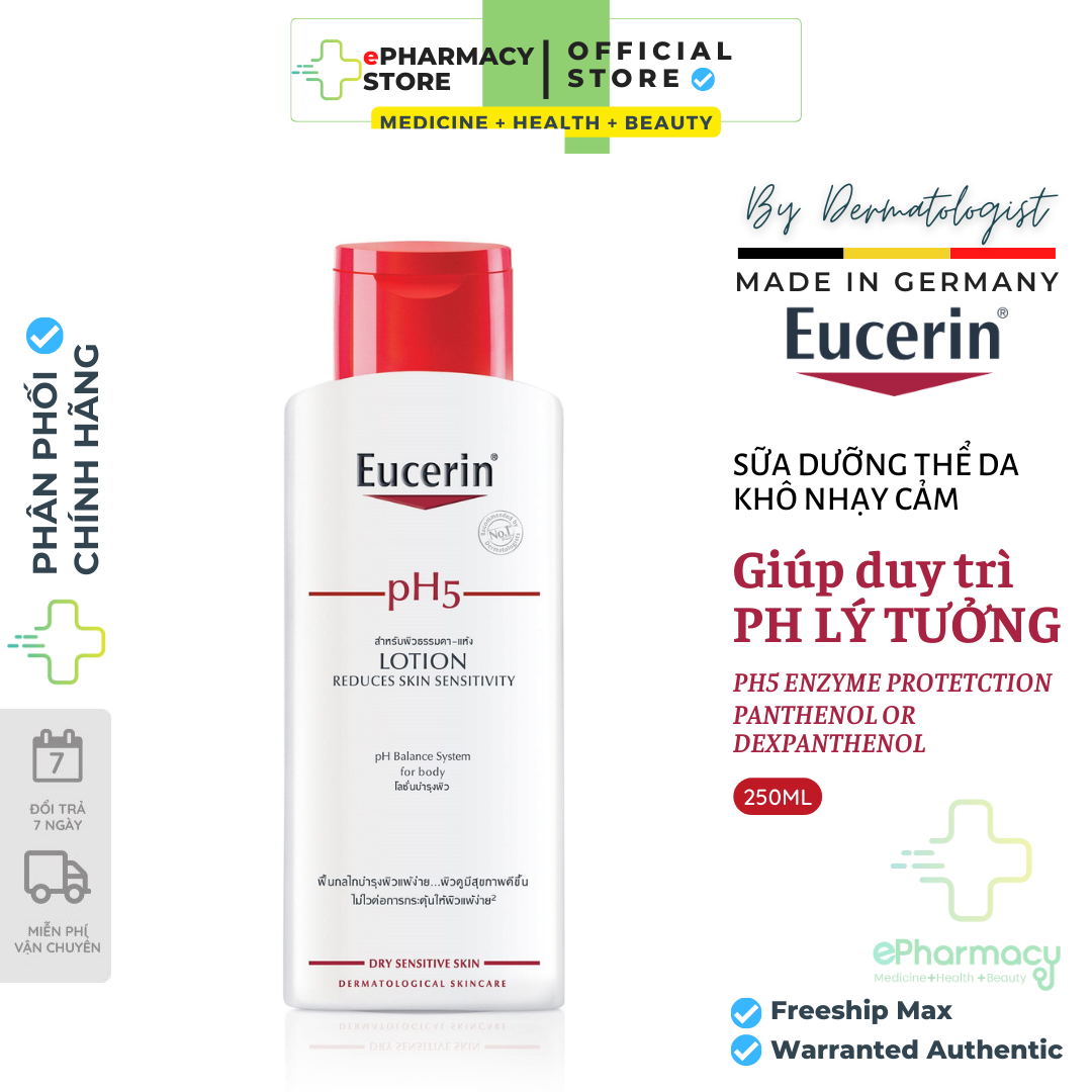 Sữa dưỡng thể cho da nhạy cảm Eucerin pH5 Lotion 250ml