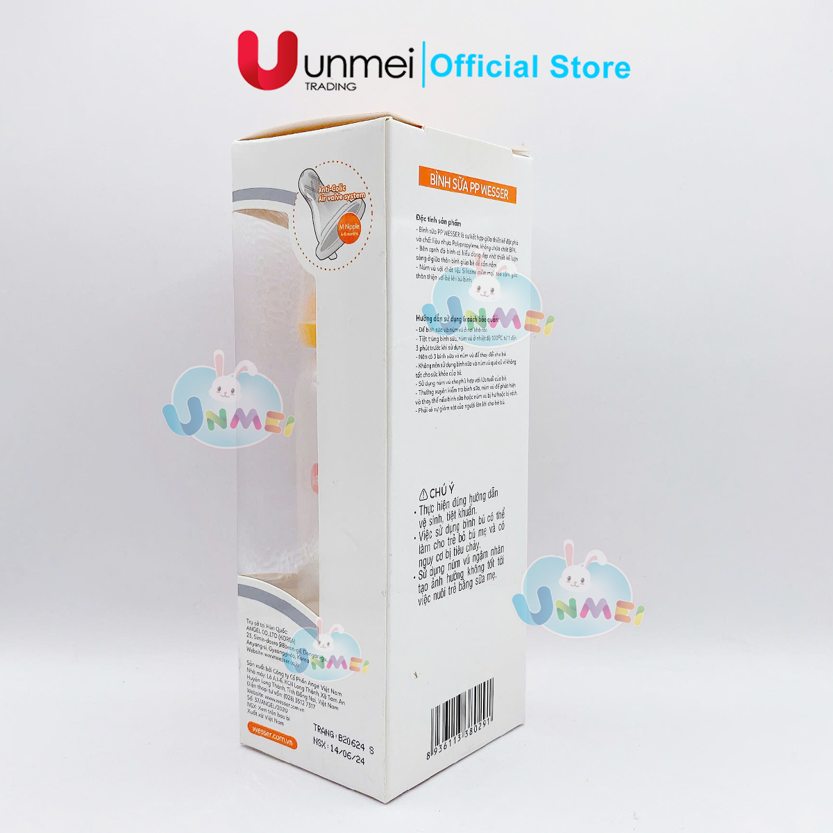 Bình sữa Wesser PP (cổ hẹp) 250ml