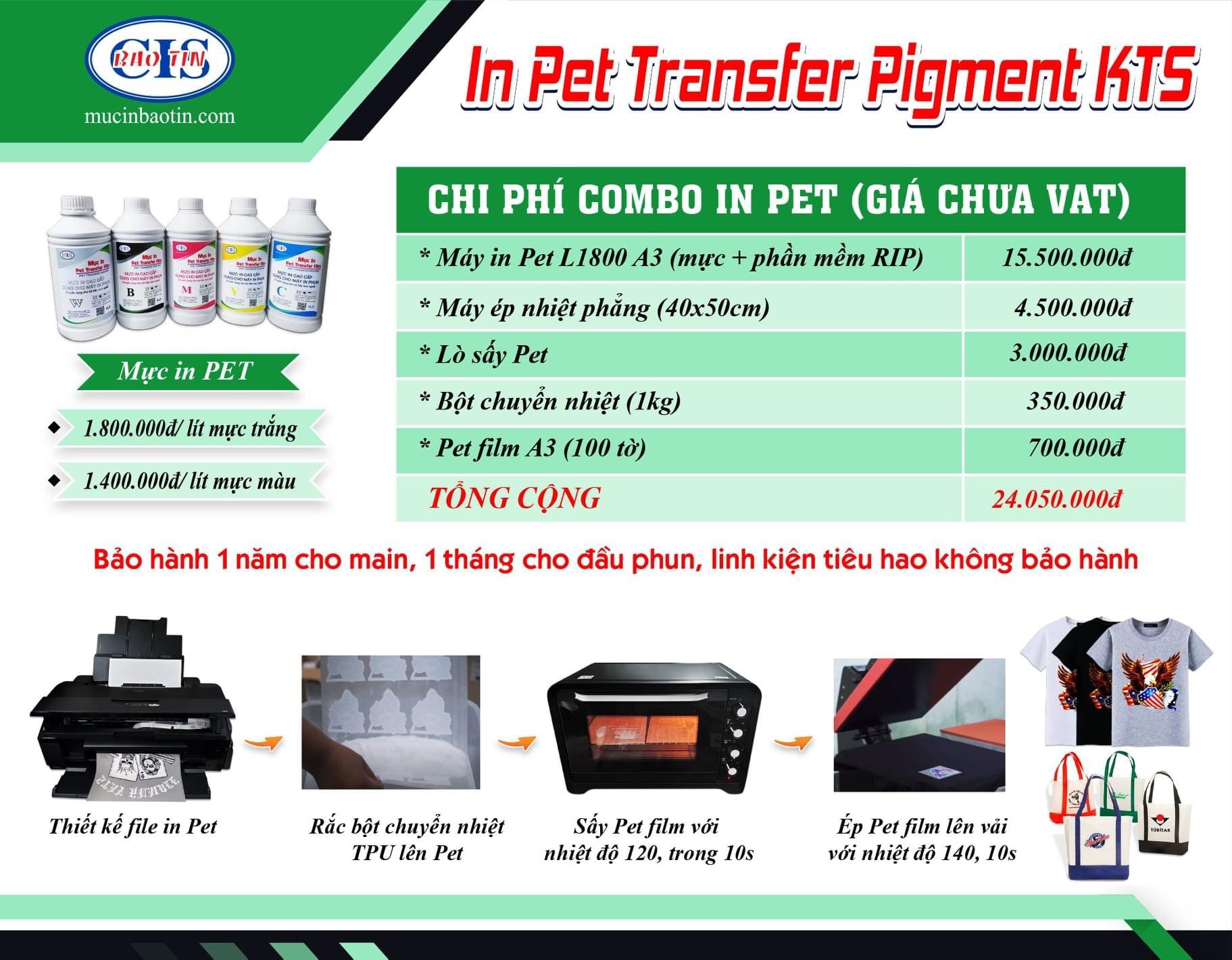 [HCM]MỰC IN PET TRANFER FILM- LÍT