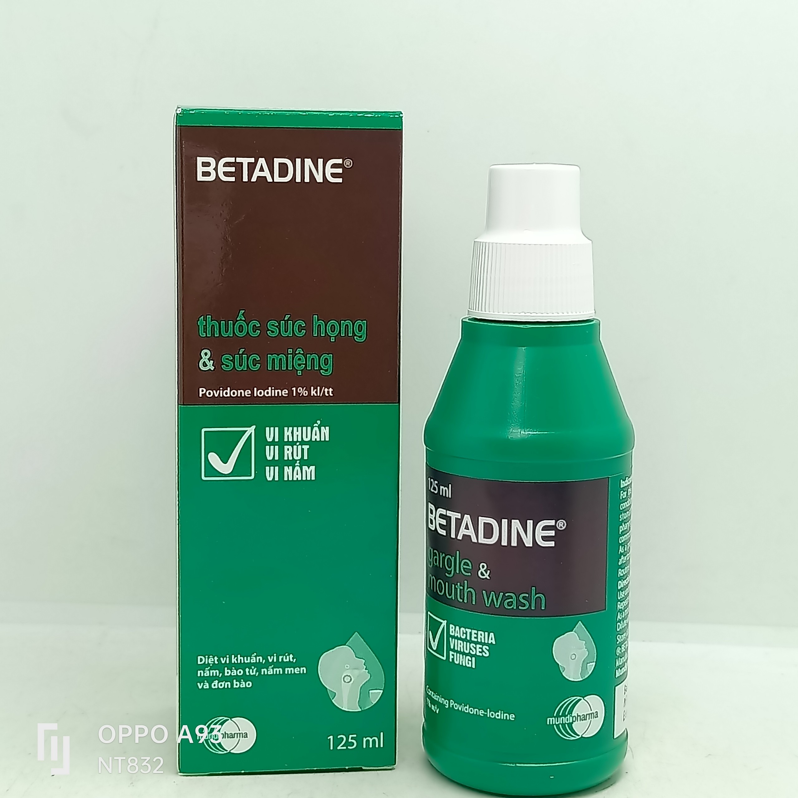 Nước súc miệng họng betadine lọ 125ml