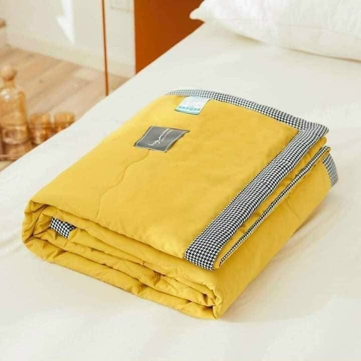 Chăn đũi chăn hè cotton viền to caro Zara home