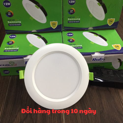 Đèn chính hãng đèn led âm trần ruby 8w kingled dl-8ss-t120 d90mm bảo hành 2 năm