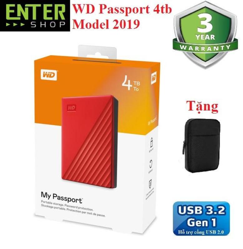 Bảng giá Ổ cứng di động WD My Passport 4Tb 2Tb 1Tb Model 2019 Tặng túi chống sốc Phong Vũ