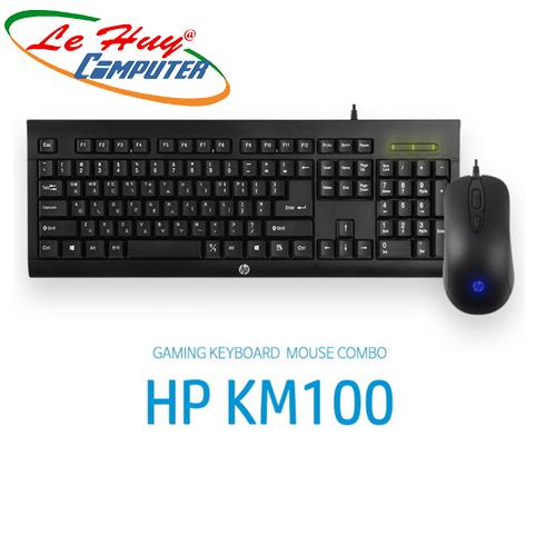 Bộ bàn phím và chuột hp km100 usb chính hãng