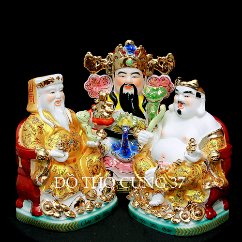 [ BỘ 3 ÔNG - MEN SỨ SIZE LỚN ] THẦN TÀI +THỔ ĐỊA + THẦN TIỀN [ CHIÊU TÀI TẤN BẢO ]