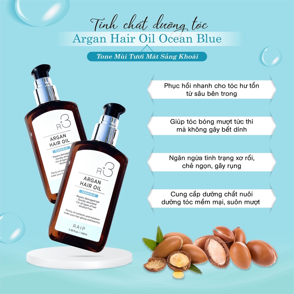 Dầu dưỡng tóc Raip R3 Argan Hair Oil