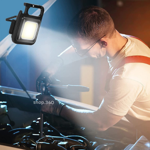 Đèn Pin Móc Khóa Mini Siêu Sáng Đèn LED COD Mini Bỏ Túi Sạc Type C