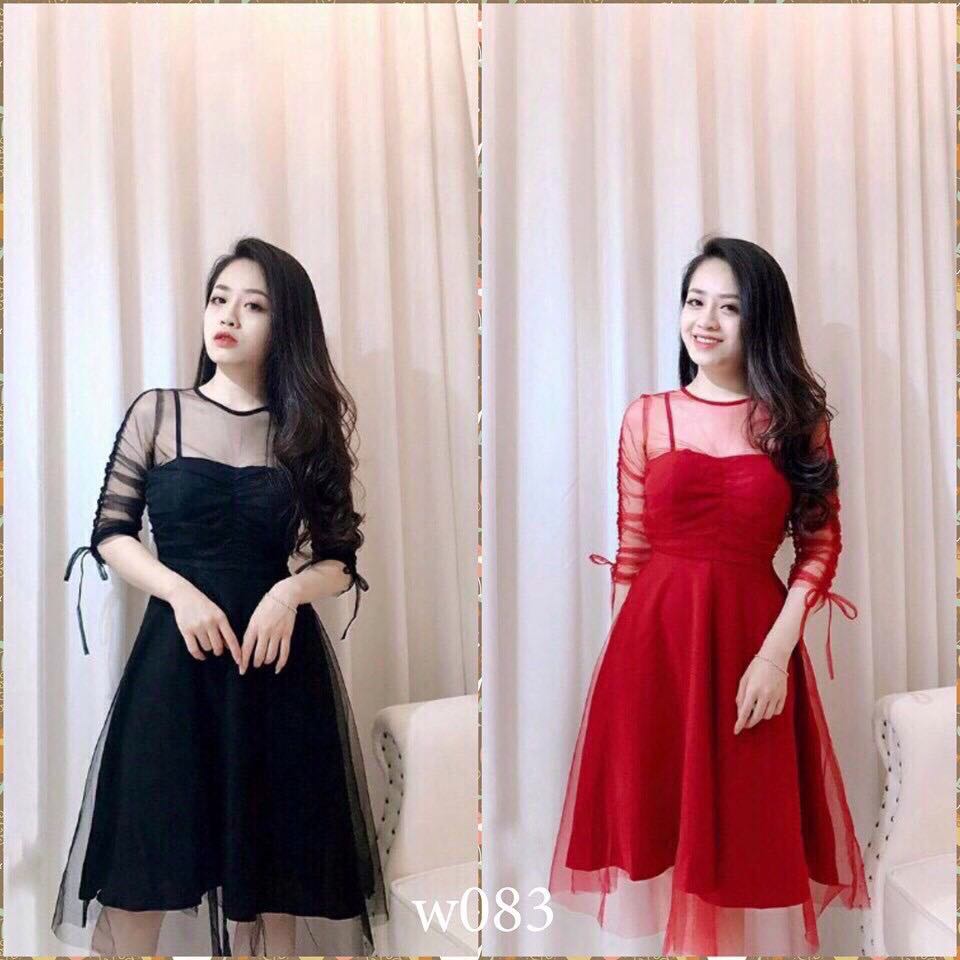 Đầm Nữ ( Váy Nữ ) Dáng Suông Cột Nơ Siêu Đáng Yêu Thời Trang Bambo