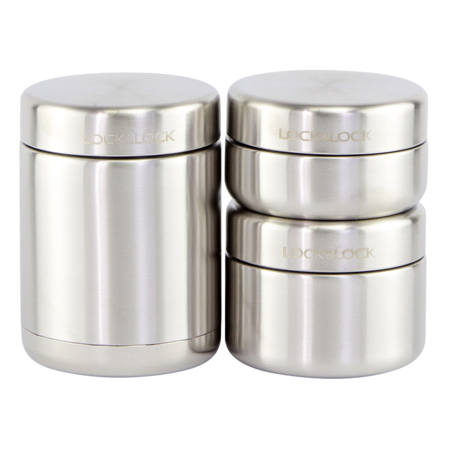LHC8016S4 - Lock&Lock Thermal lunch box set (450ml,420ml, 280ml, chopstick*1,chopstick case,not include bag)