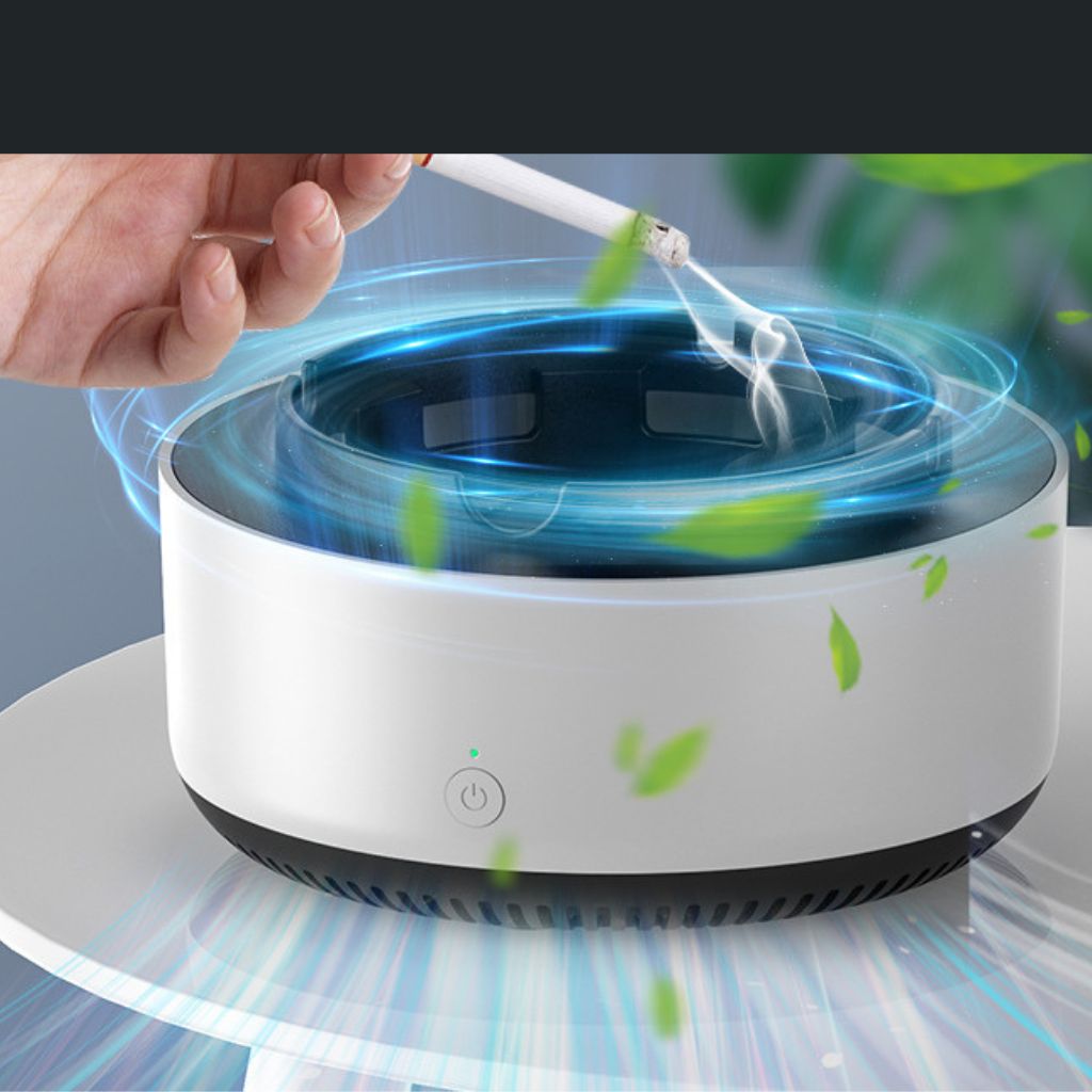 Gạt tàn thuốc thông minh hút khói thuốc lá khử mùi thuốc, Gạt Tàn thuốc lá cao cấp Không Khói Tự Dập Lửa