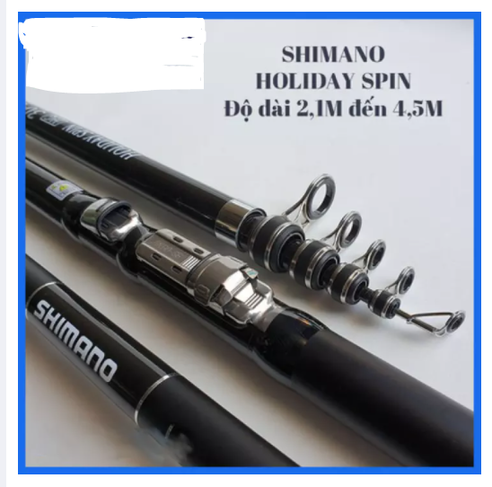 Cần Câu Lục Shimano Holiday Spin made in KOREA Cao Cấp, can can luc danh xa bo gia re