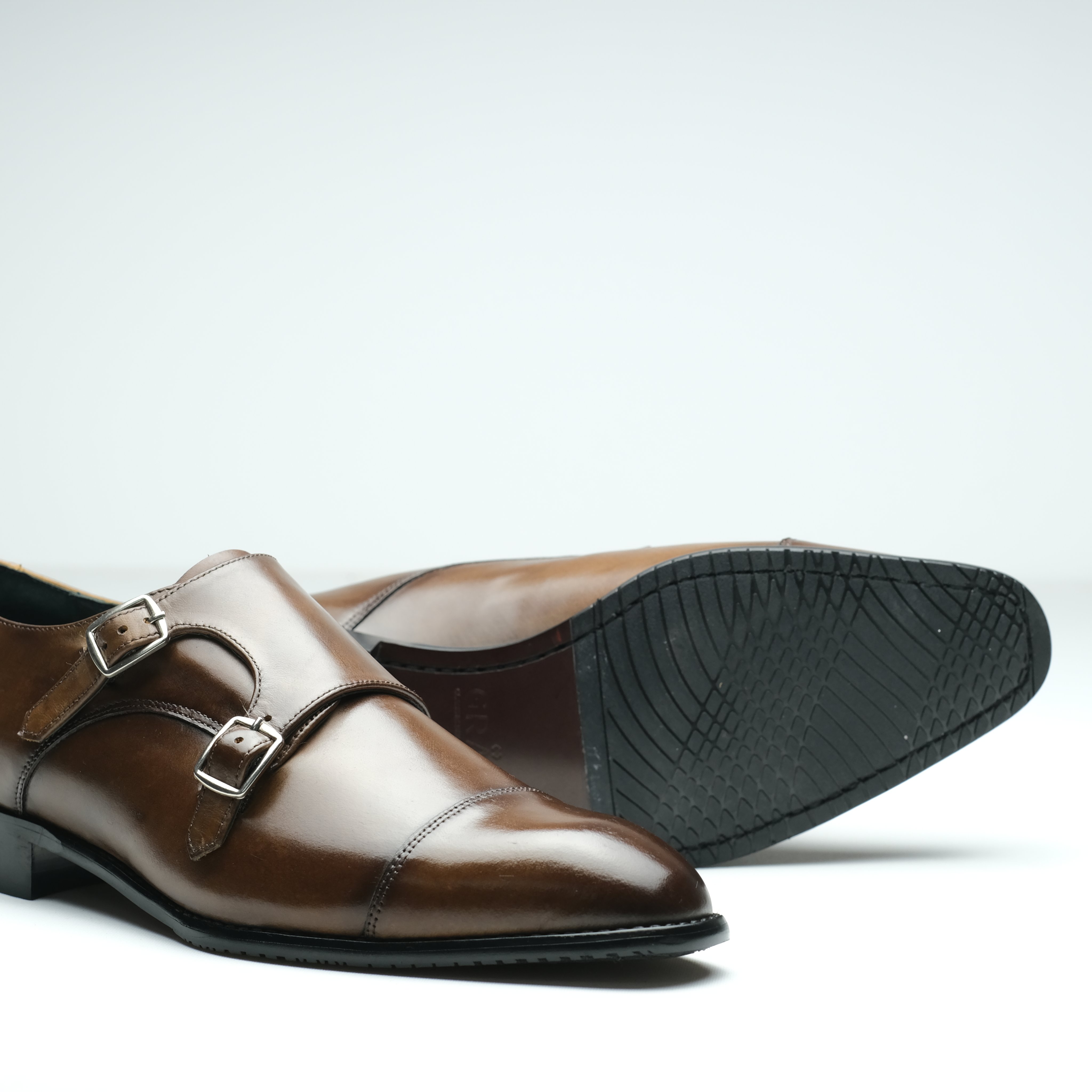 Giày Tây Da 2 Khóa BIG SIZE ( 36 - 46 ) Grace Saigon 165 Double MonkStrap Màu Nâu