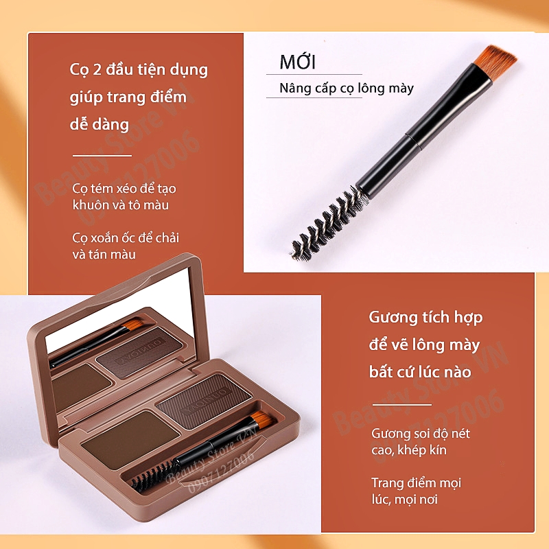[KÈM CỌ💋] Set Bột Kẻ Chân Mày 2 Màu Đa Năng Cao Cấp