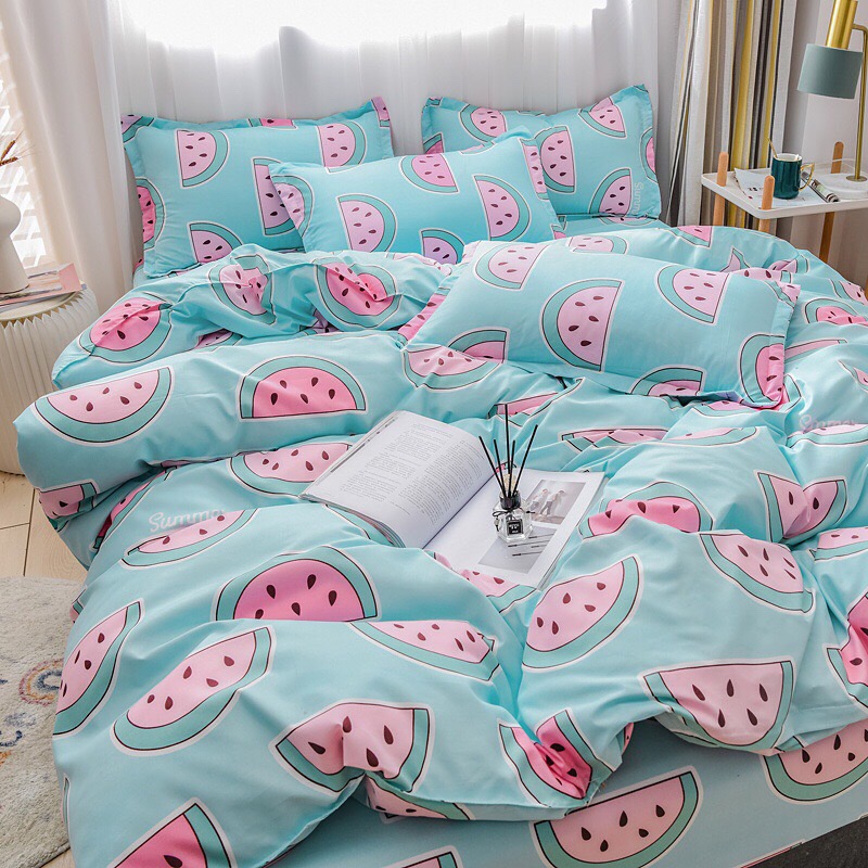 Trọn Bộ 4 Món Cotton Poly Nhập Mẫu DƯA HẤU