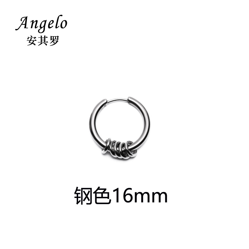 明星权志龙同款个性线圈钛钢耳扣钛钢不锈钢耳扣耳环