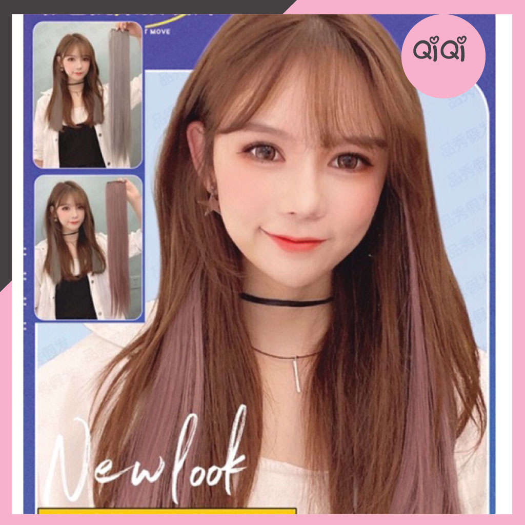 Tóc giả kẹp highlight mảnh to 7cm Qiqishop