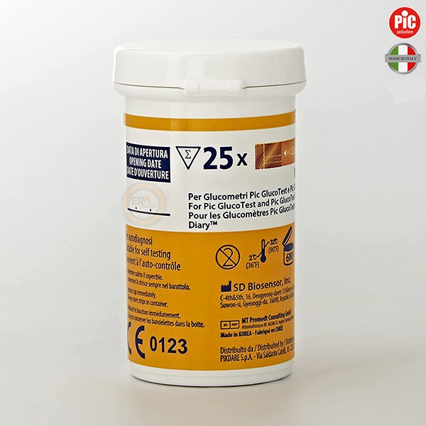 Que thử đường huyết Pic Gluco Test 25 que