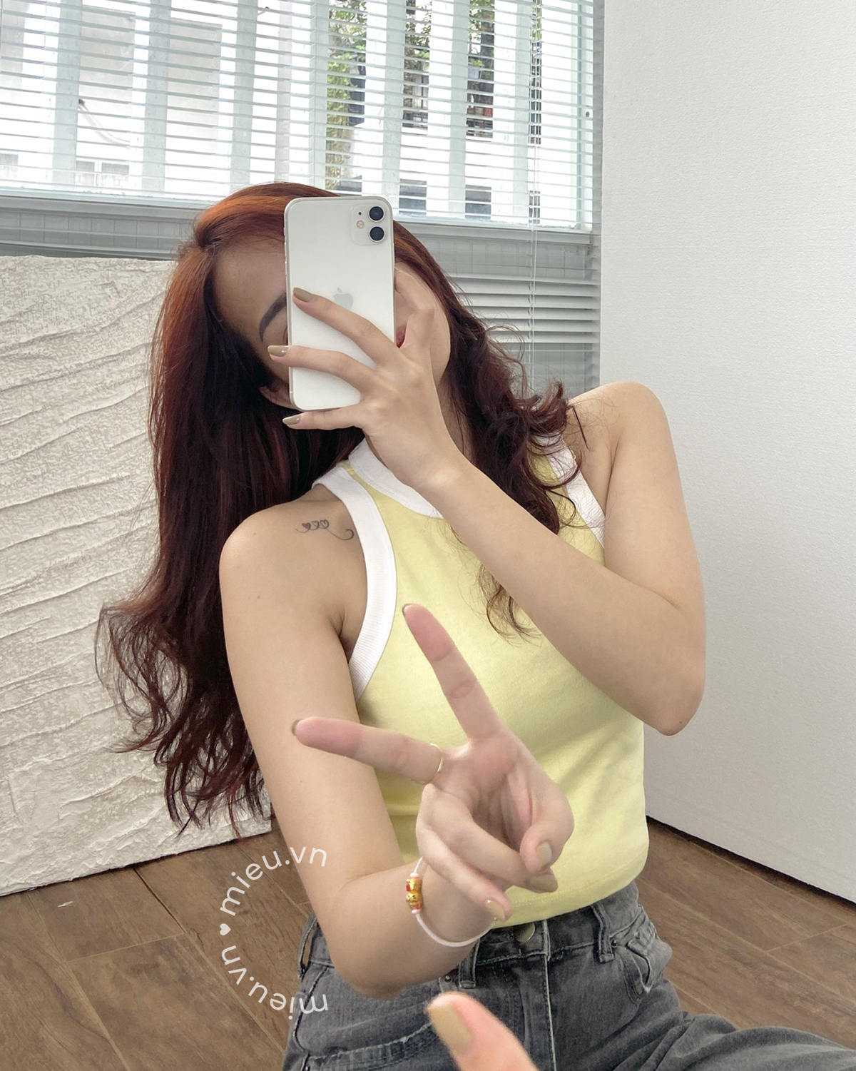 Áo crop thun balo sọc gân MIEU - JJN05