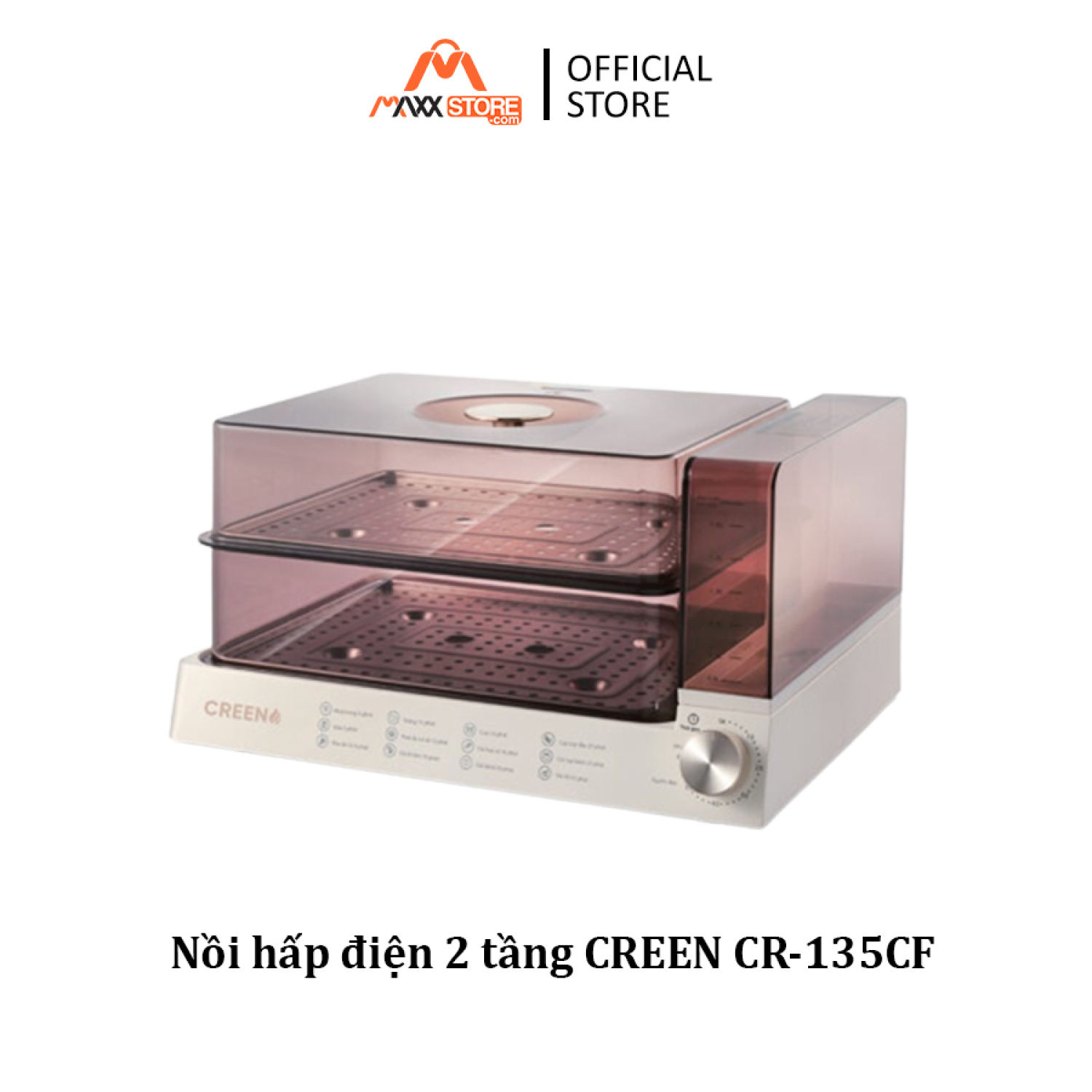 Nồi hấp điện 2 tầng CREEN CR-135CF Hàng Chính Hãng Bảo Hành 12 Tháng