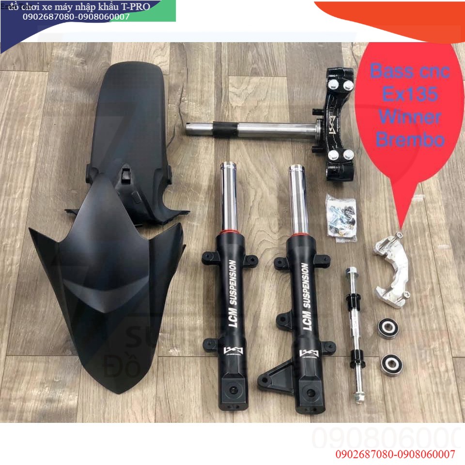 FULL SET  Combo phuộc trước LCM winner thường up lên XE Exciter  EX150  EX135 ( TY 31 MM ) WF