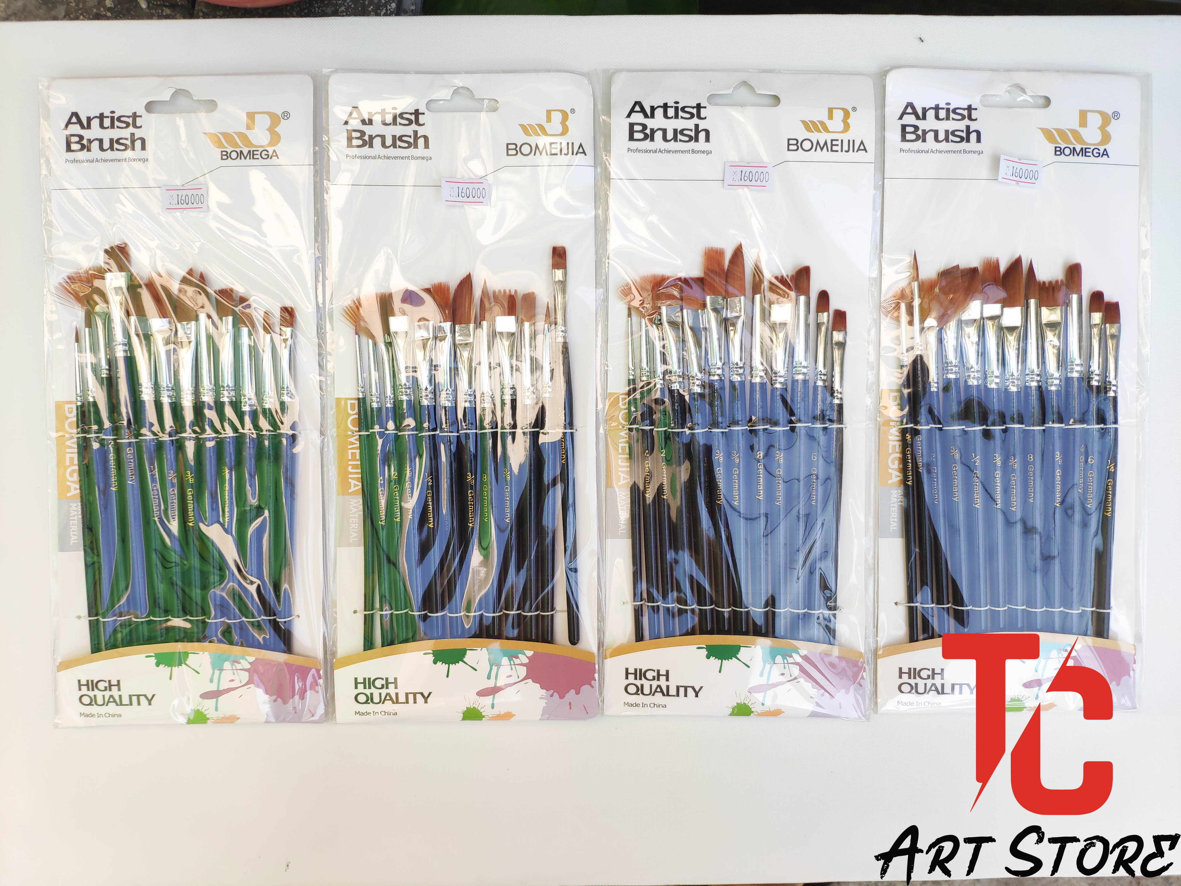 [TC Art Store] Bộ Cọ Bomega Nhiều Đầu (12 Cây)