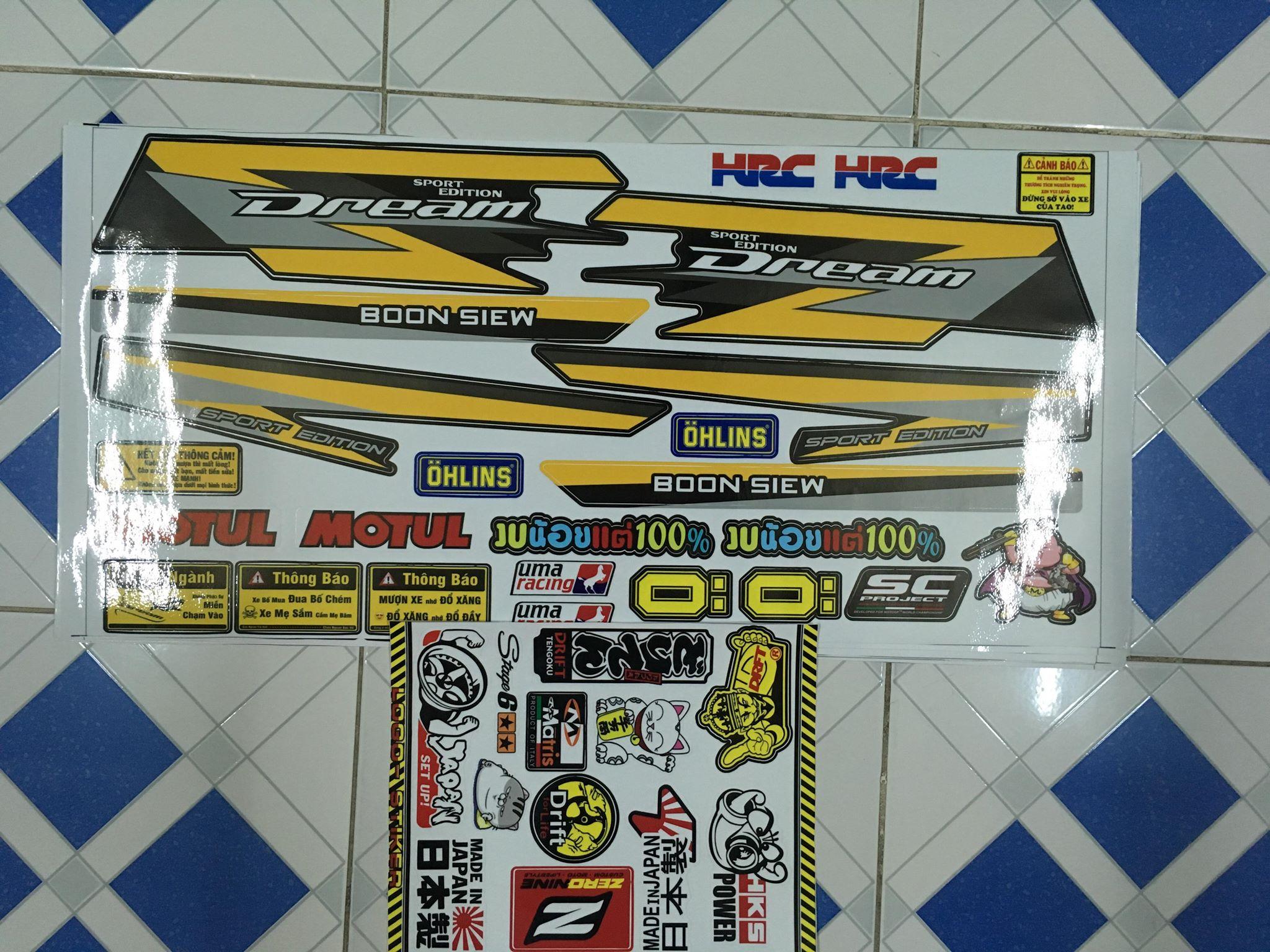 [HCM]TEM RỜI DREAM VÀNG XÁM TẶNG SÉT TEM LOGO