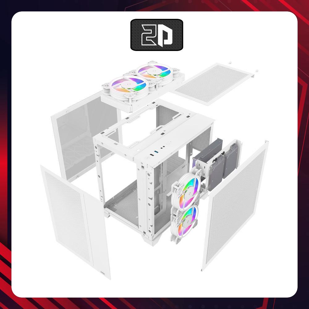Vỏ Case MIK LV12 MIK LV12 MINI FLOW- WHITE (iTX, mATX)