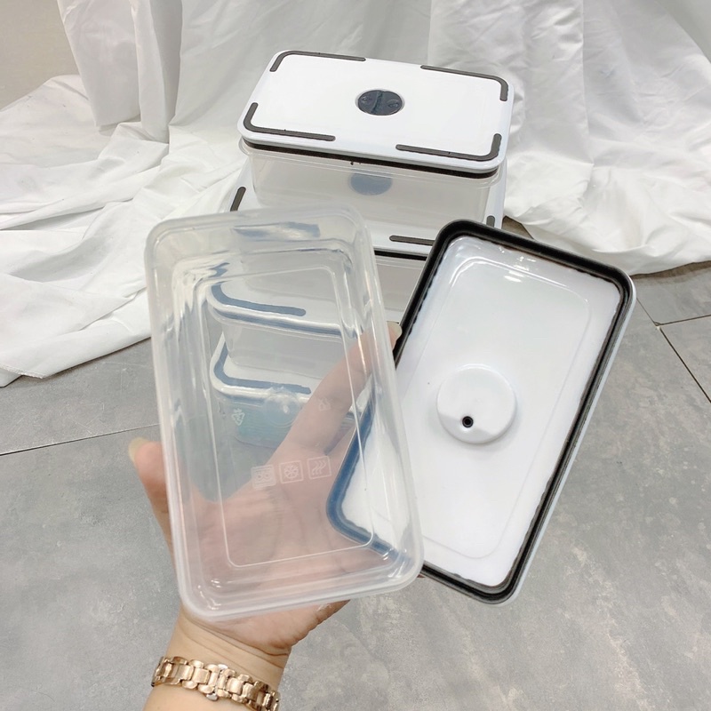 Set 5 box plastic food container multi-size handy preserved vegetables fresh