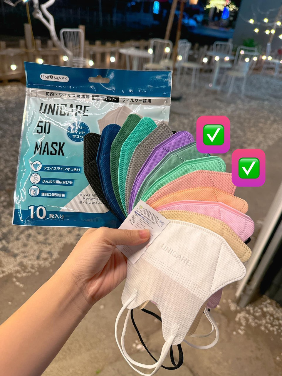 Combo 100c Khẩu Trang 5D CHÍNH HÃNG UNIMASK