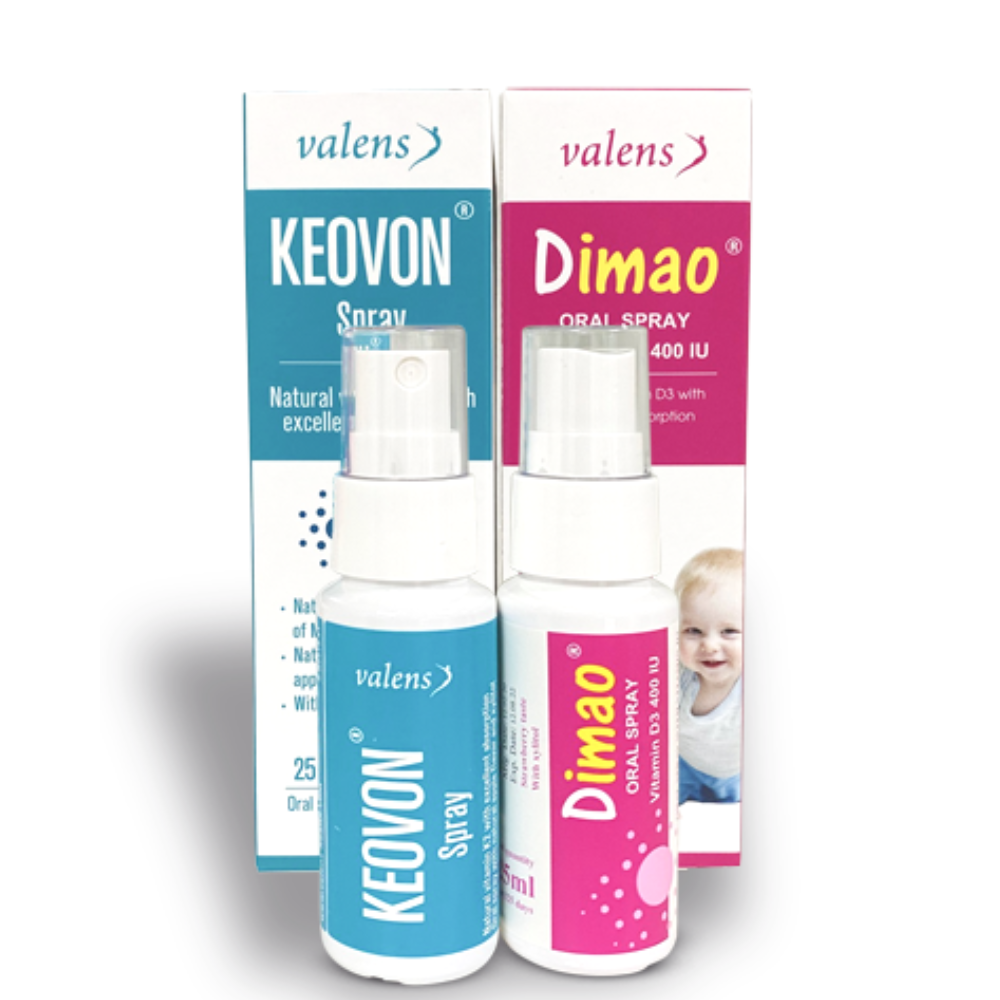 [HCM]Bộ đôi tăng chiều cao cho trẻ Dimao Vitamin D3 + Keovon Vitamin K2