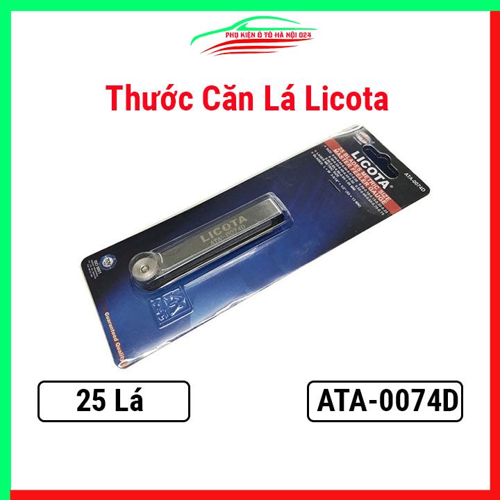 Thước căn lá Licota 25 lá đo kích thước khe hở mã ATA-0074D, thiết kế nhỏ gọn