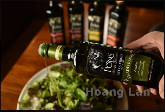 Dầu Olive Extra Virgin PONS 1lít - Tây Ban Nha (chai thủy tinh)