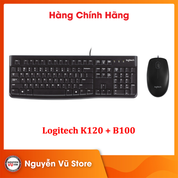 Bảng giá Bộ bàn phím Logitech K120 + chuột Logitech B100 Phong Vũ