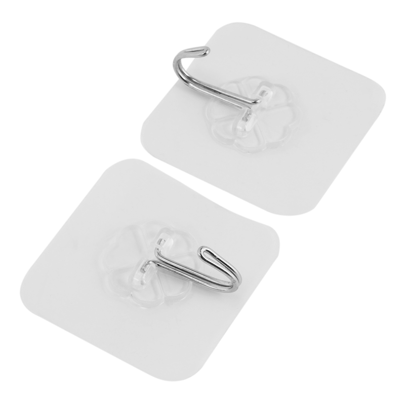 Strong Transparent Suction Cup Sucker Wall Hooks Hanger for Kitchen Bathroom Home (2)