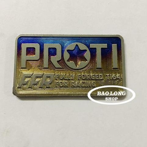 Tem TiTanium PROTI gắn xe máy (100% Titan)