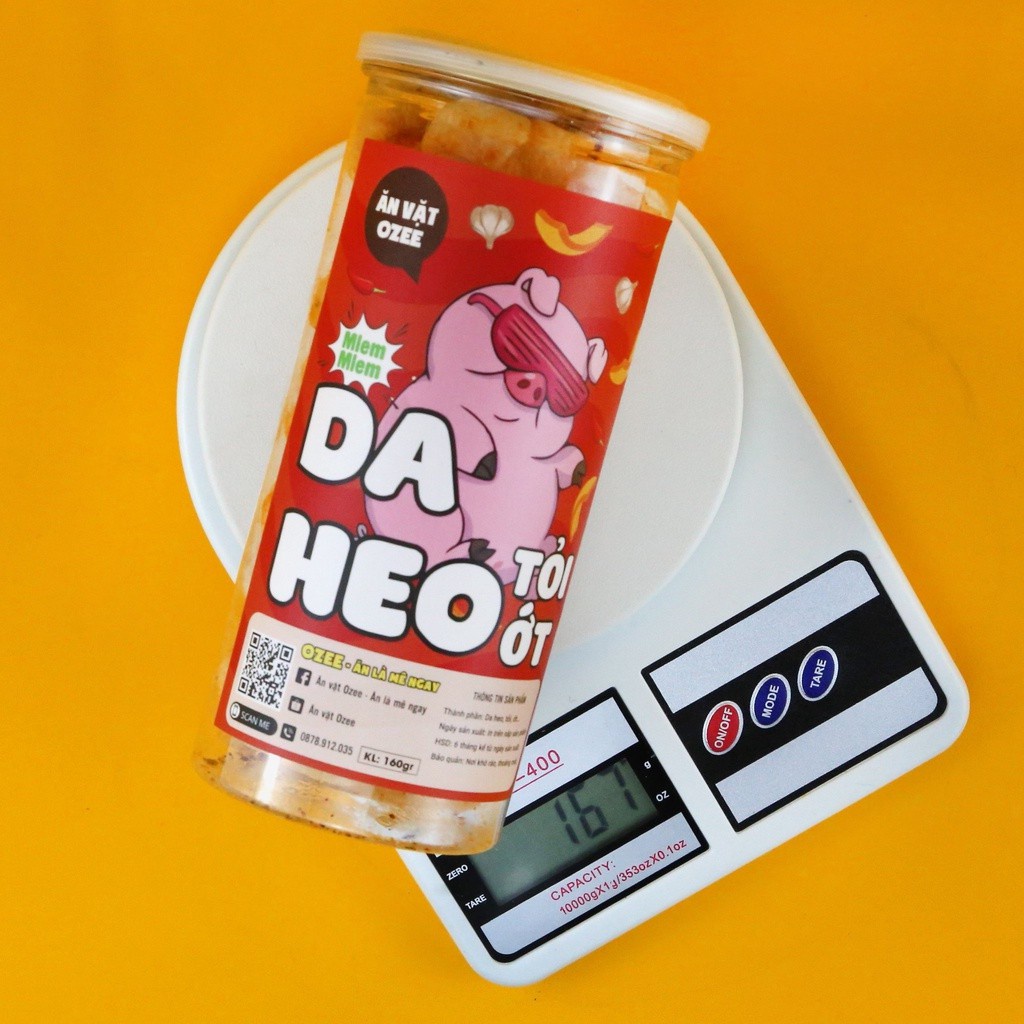 Da heo tỏi ớt hộp 160g