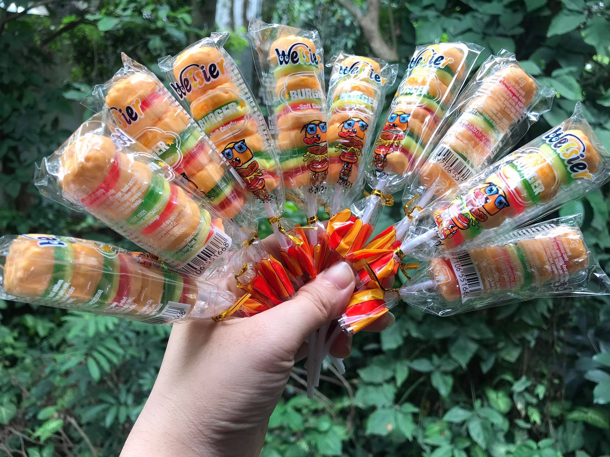 KẸO DẺO HÌNH  HAMBURGER DỄ THƯƠNG SIÊU NGON