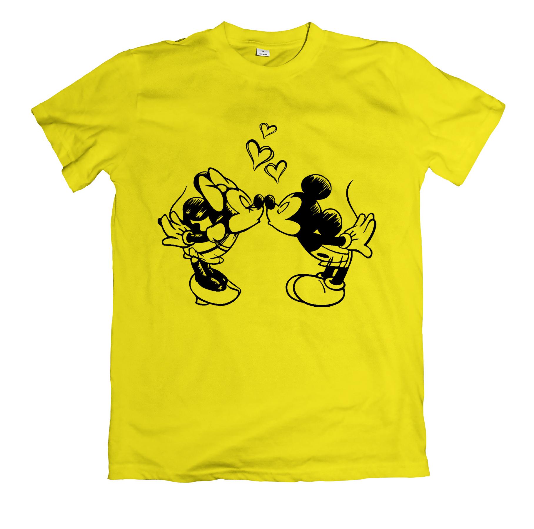 Áo thun in hình Cặp Đôi Mickey