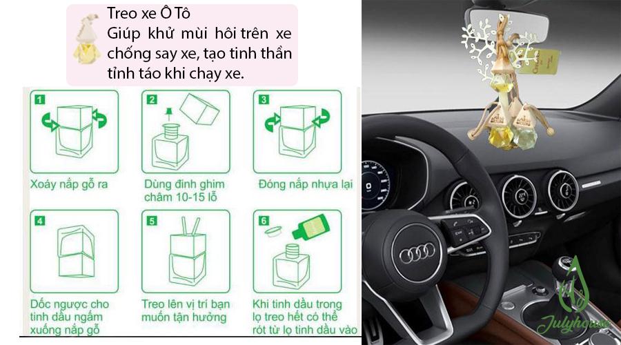 Tinh Dầu Bạc Hà Treo Xe Ô Tô  7ml