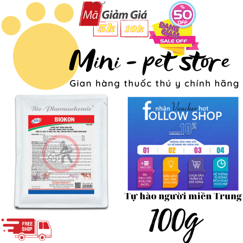 SÁT TRÙNG CHUỒNG TRẠI, DỊCH TẢ HEO CHÂU PHI 100G - BIO KON