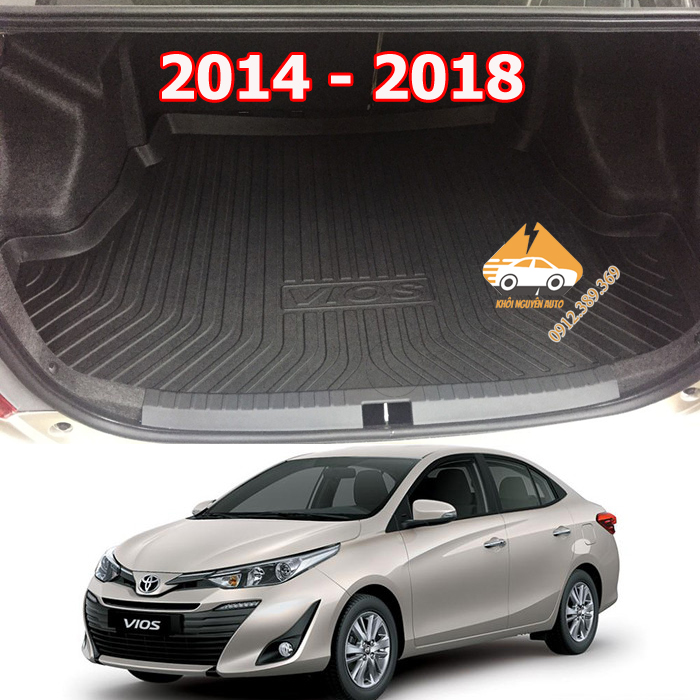 Lót cốp vios 2014, 2015, 2016, 2017, 2018, 2019 - 2023, 2007-2013 khay lót cốp nhựa dẻo loại 1 chất liệu nhựa dẻo ko mùi ko thấm nước, dễ dàng vệ sinh