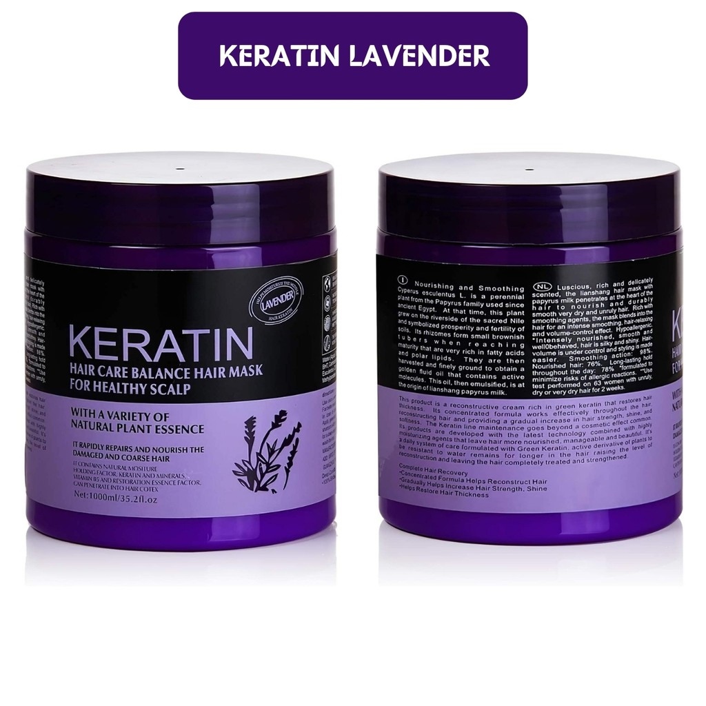 Kem ủ tóc keratin collagen 1000ml lavender brazil nut - ủ hấp tóc cung cấp dưỡng chất keratin tự nhiên ut08 - ceria cosmetics store