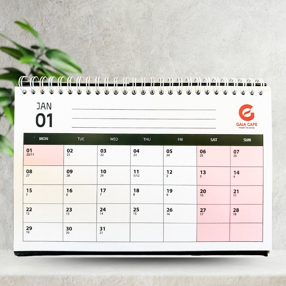 LỊCH ĐỂ BÀN 2024 GIÁP THÌN - GAIA CAFÉ