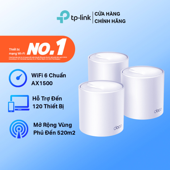 Hệ thống Mesh Wifi 6 AX1500 TP-Link Deco X10 (1 pack -2 pack - 3 pack)